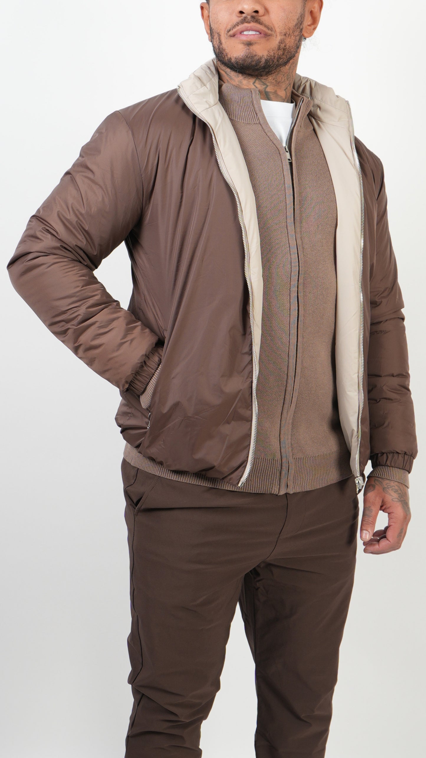 GIACCA REVERSIBILE • MARRONE