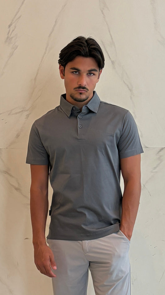 POLO • SHORT SLEEVE • GREY