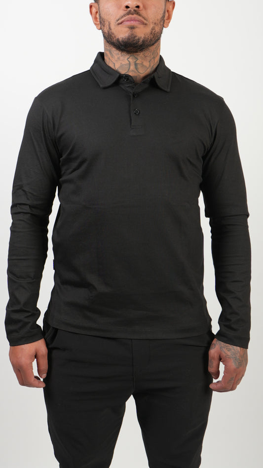 POLO • LONGSLEEVE • BLACK