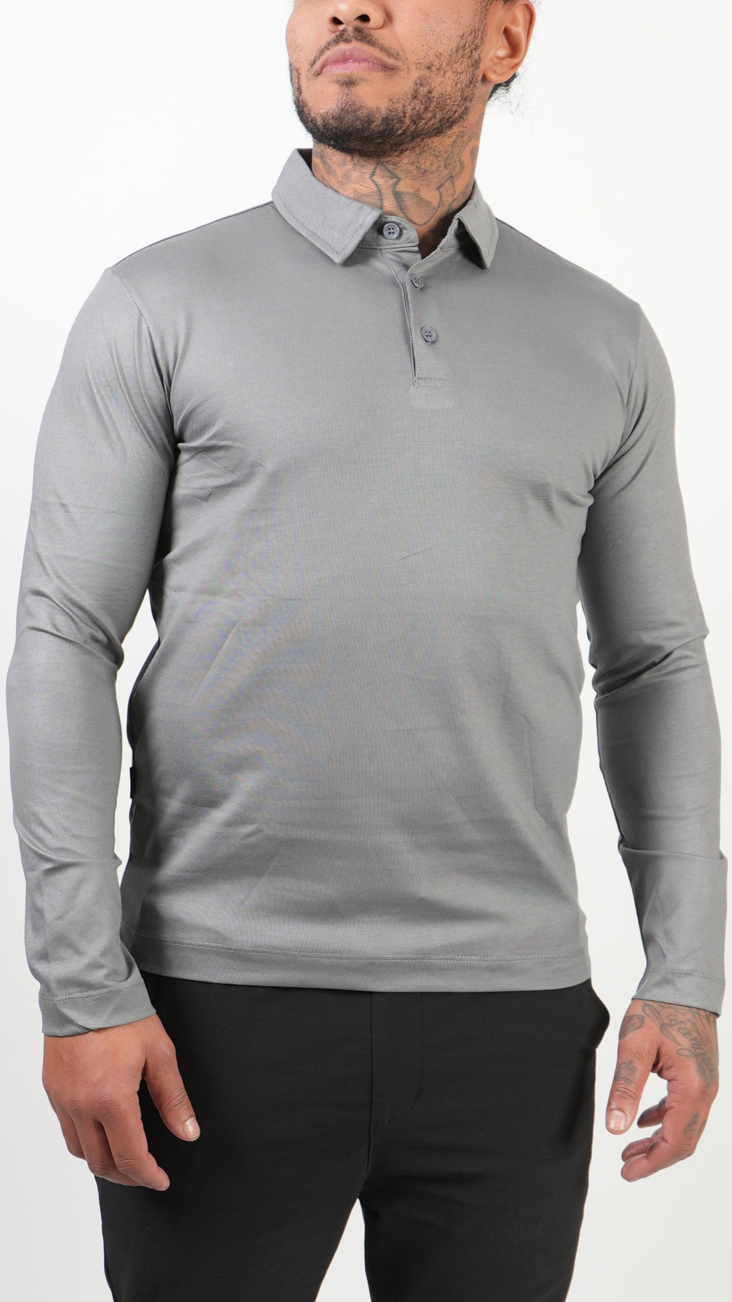 POLO • LANGARM • GRIGIO