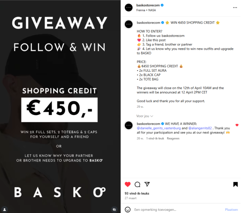 BASKO €450  Giveaway Winners Announced!