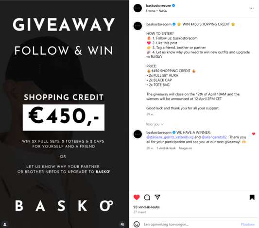 BASKO €450  Giveaway Winners Announced!