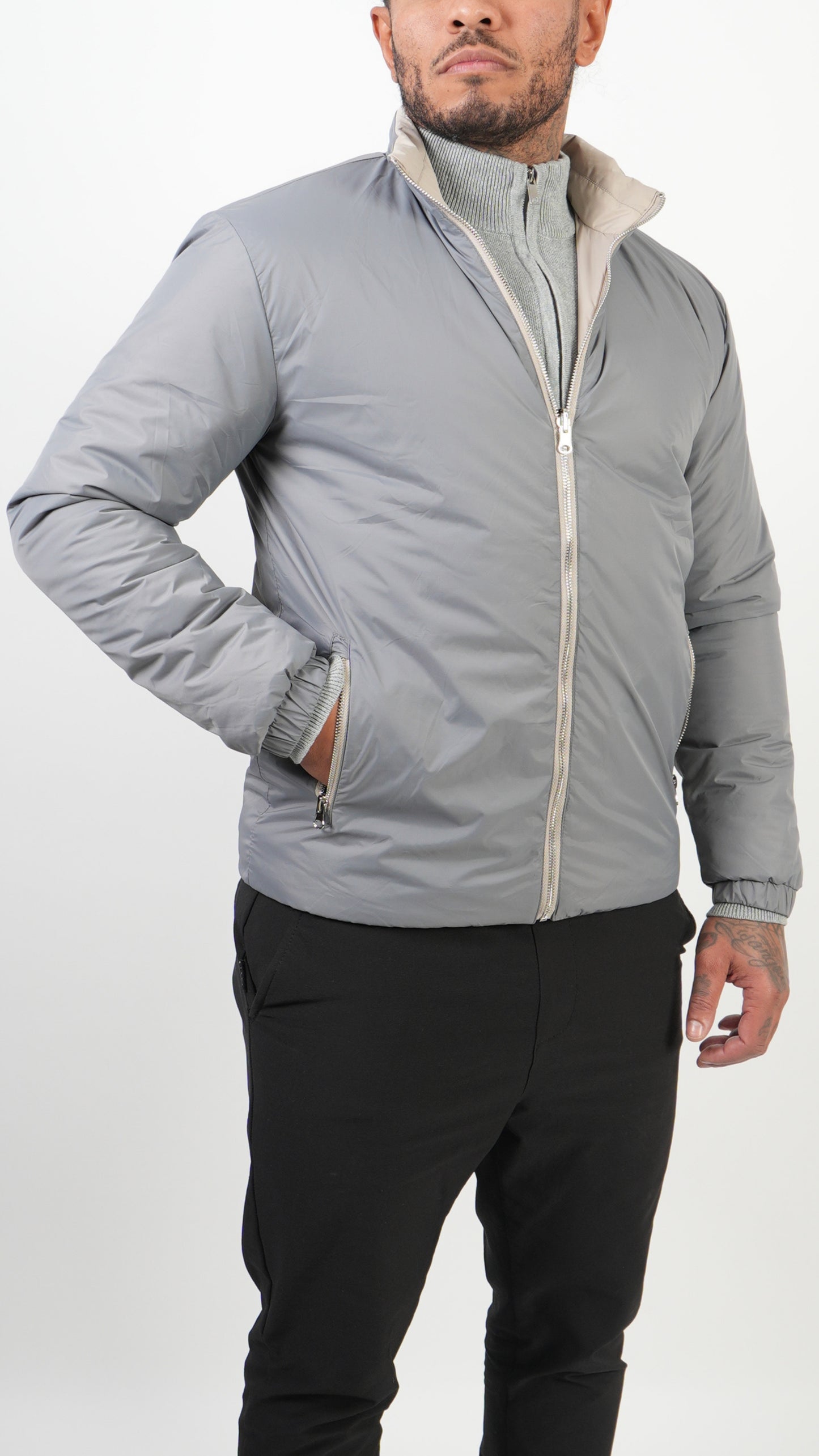 GIACCA REVERSIBILE • GRIGIO