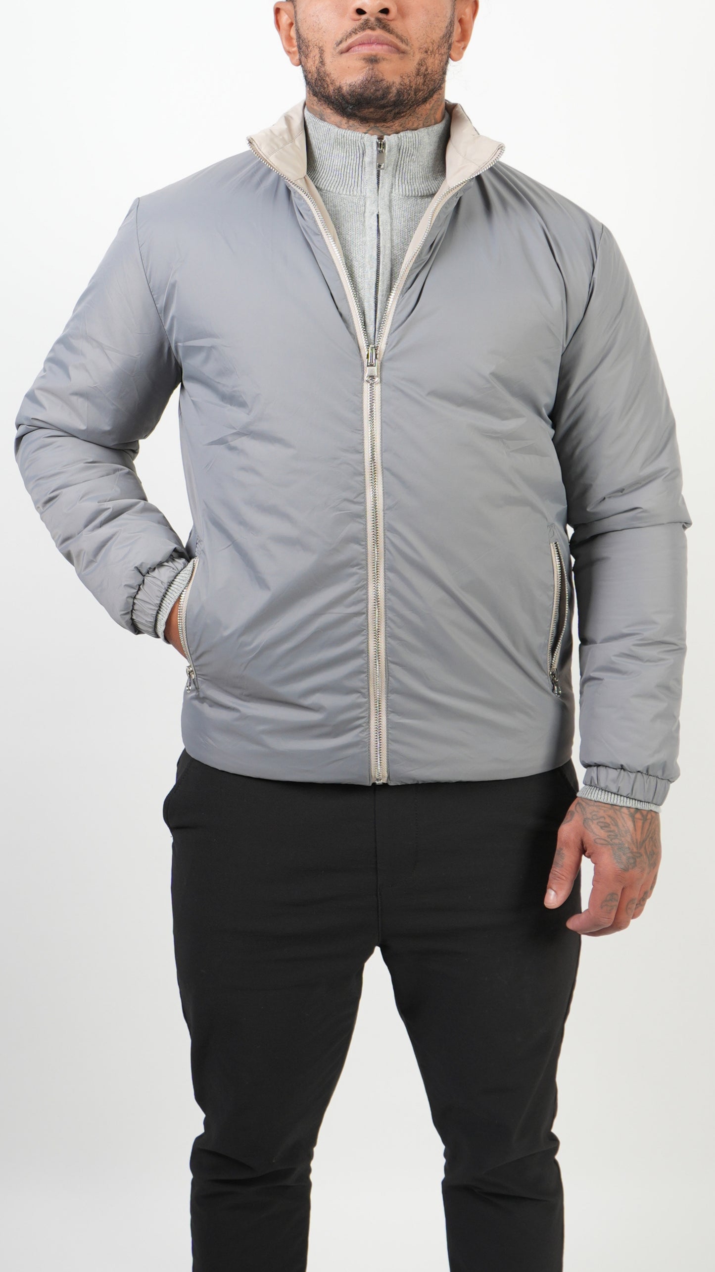 GIACCA REVERSIBILE • GRIGIO