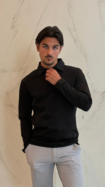 POLO • LONGSLEEVE • BLACK