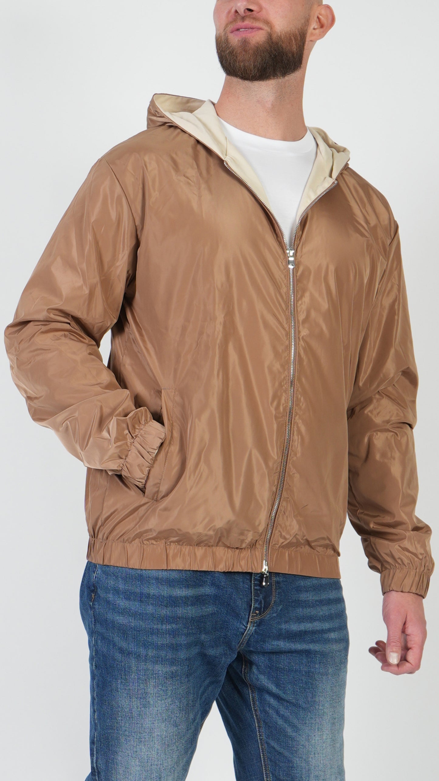 VESTE À CAPUCHE • TAUPE