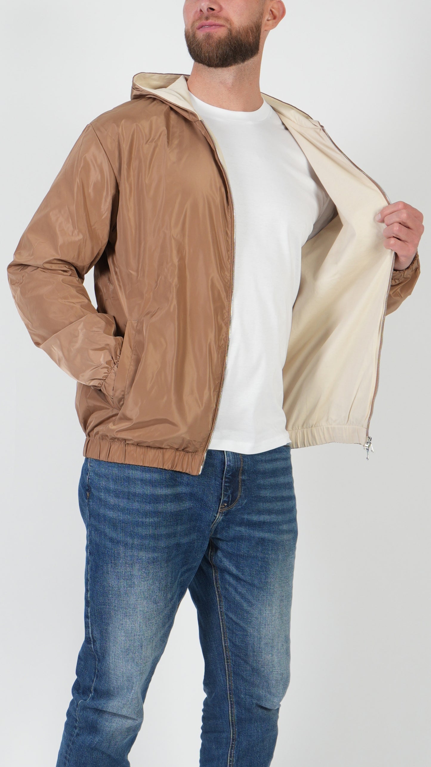 VESTE À CAPUCHE • TAUPE