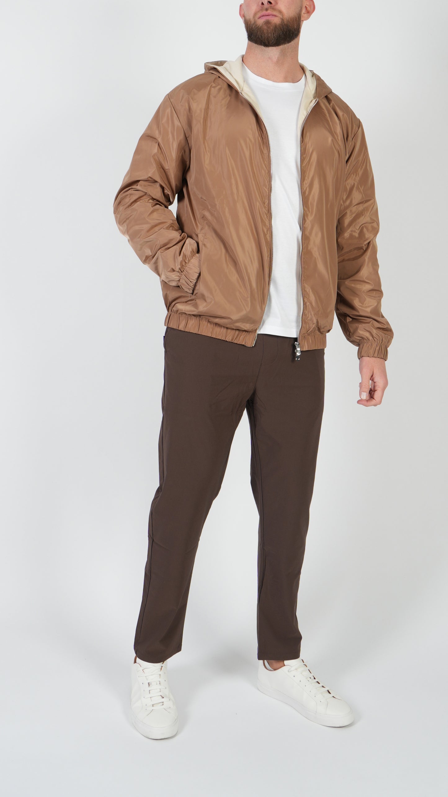 VESTE À CAPUCHE • TAUPE