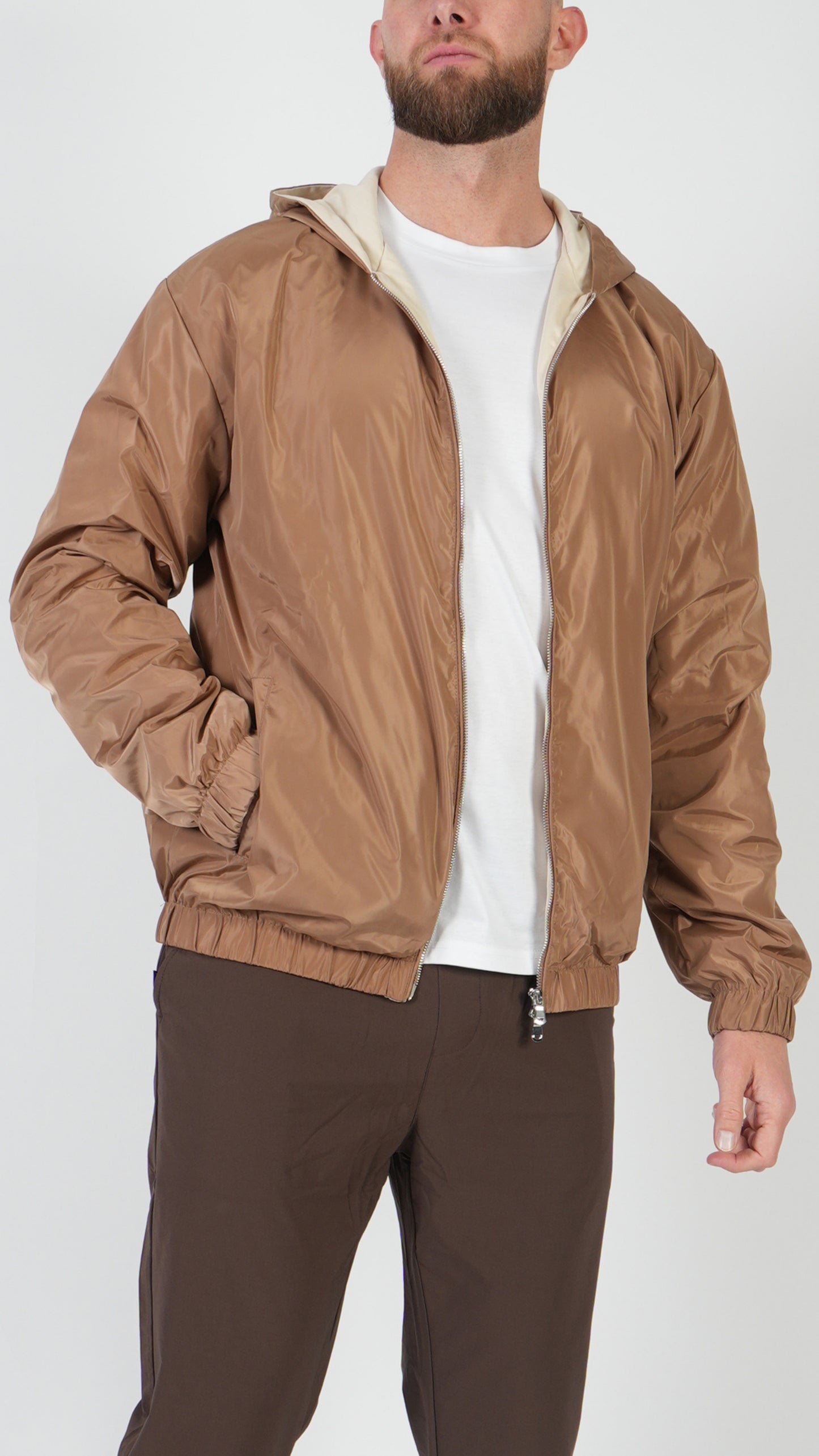 VESTE À CAPUCHE • TAUPE