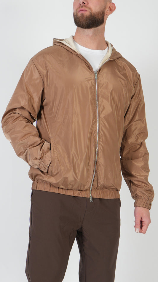HOODED JACKET • TAUPE