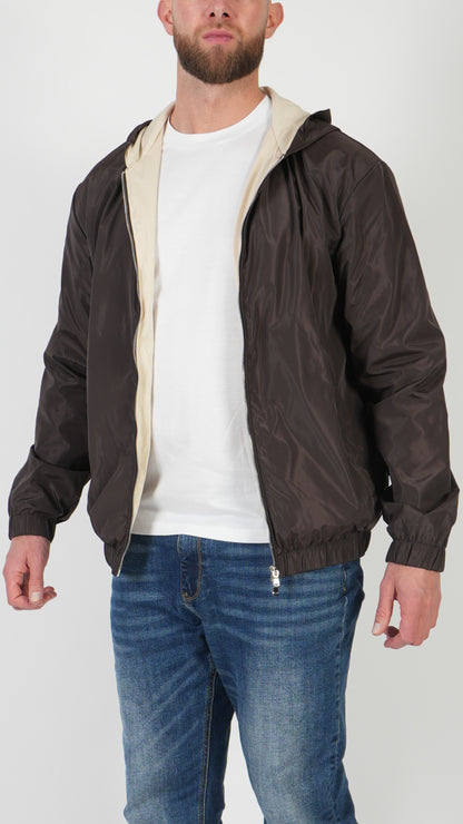 HOODED JACKET • BROWN