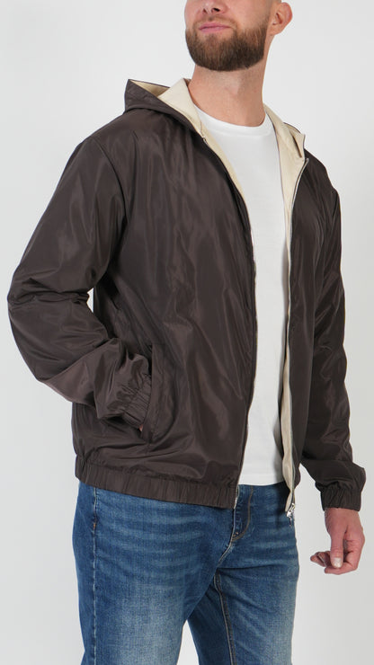 HOODED JACKET • BROWN