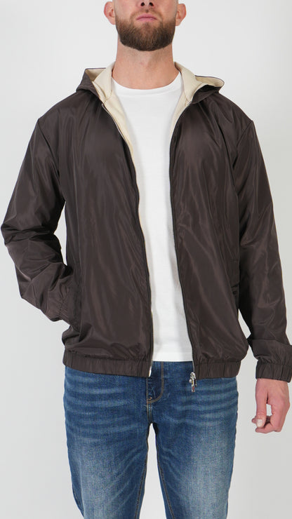 HOODED JACKET • BROWN