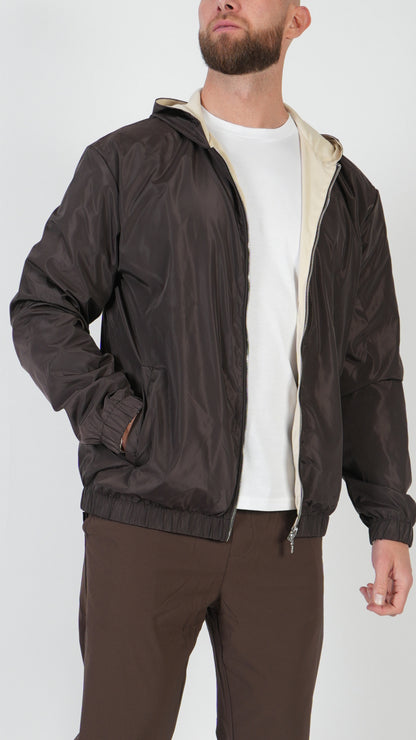 HOODED JACKET • BROWN