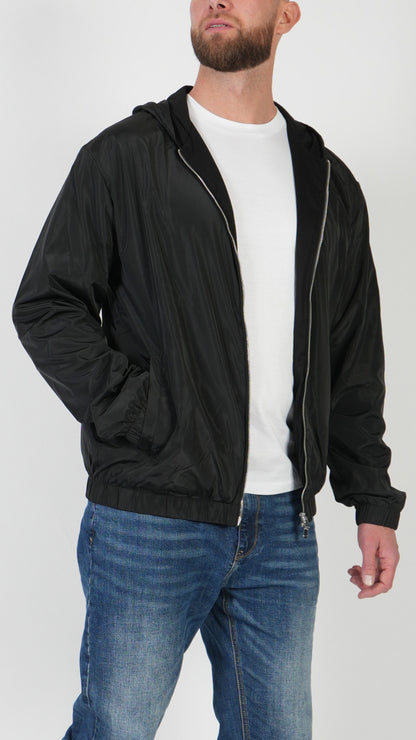 CHAQUETA CON CAPUCHA • NEGRO
