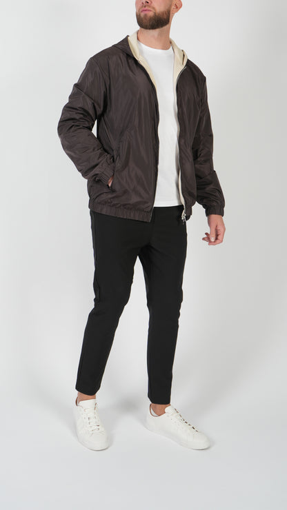 HOODED JACKET • BROWN