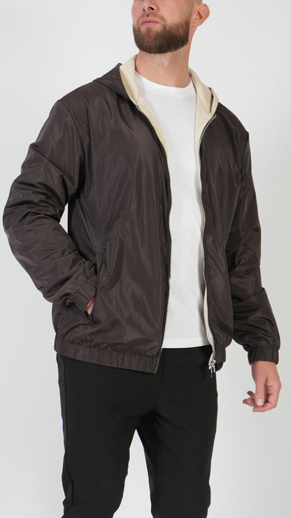 HOODED JACKET • BROWN