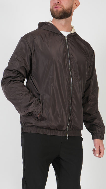 HOODED JACKET • BROWN