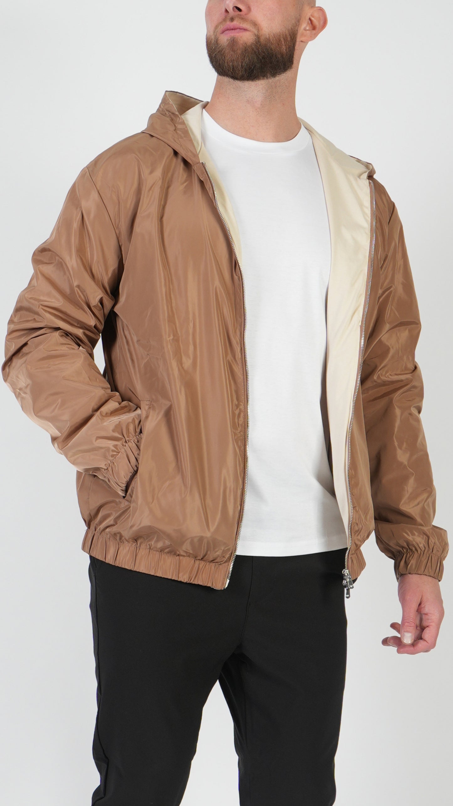 VESTE À CAPUCHE • TAUPE