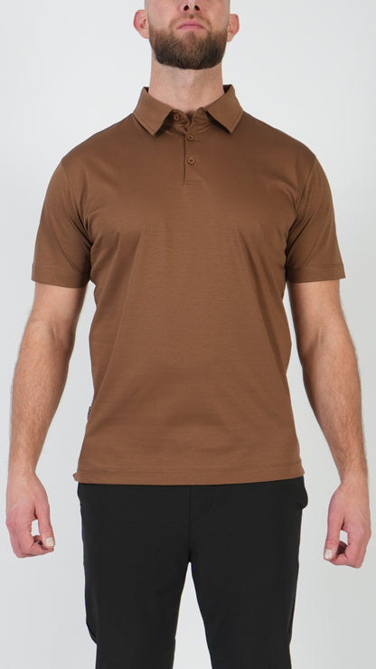 POLO • MANGA CORTA • MARRÓN