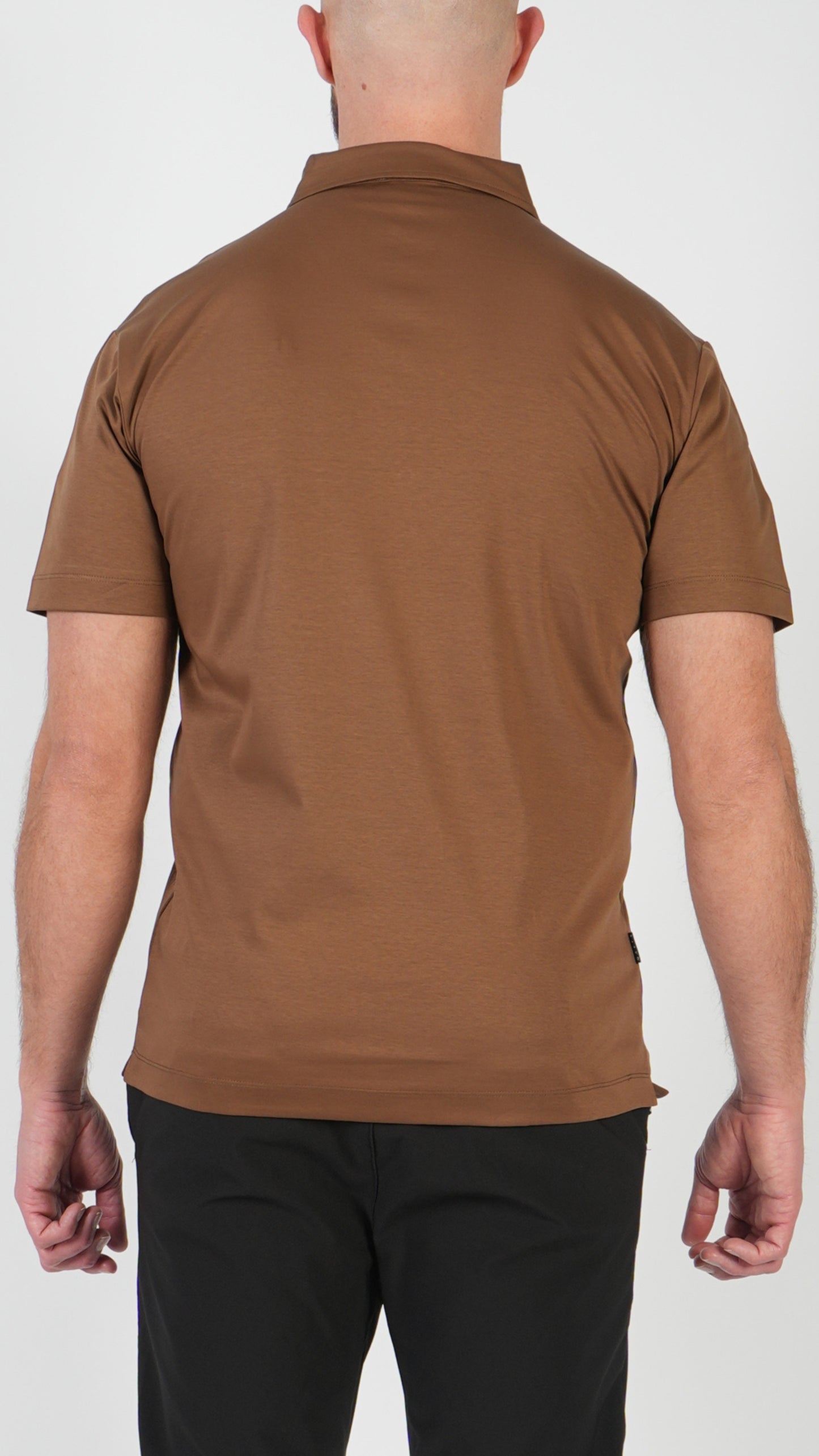 POLO • MANGA CORTA • MARRÓN