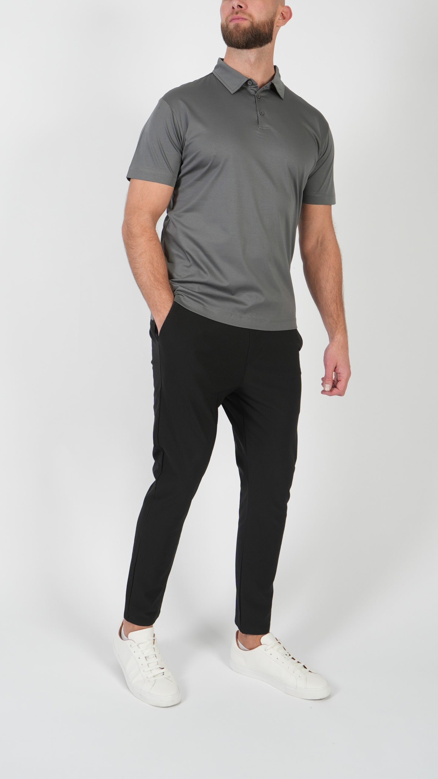 POLO • MANICA CORTA • GRIGIO