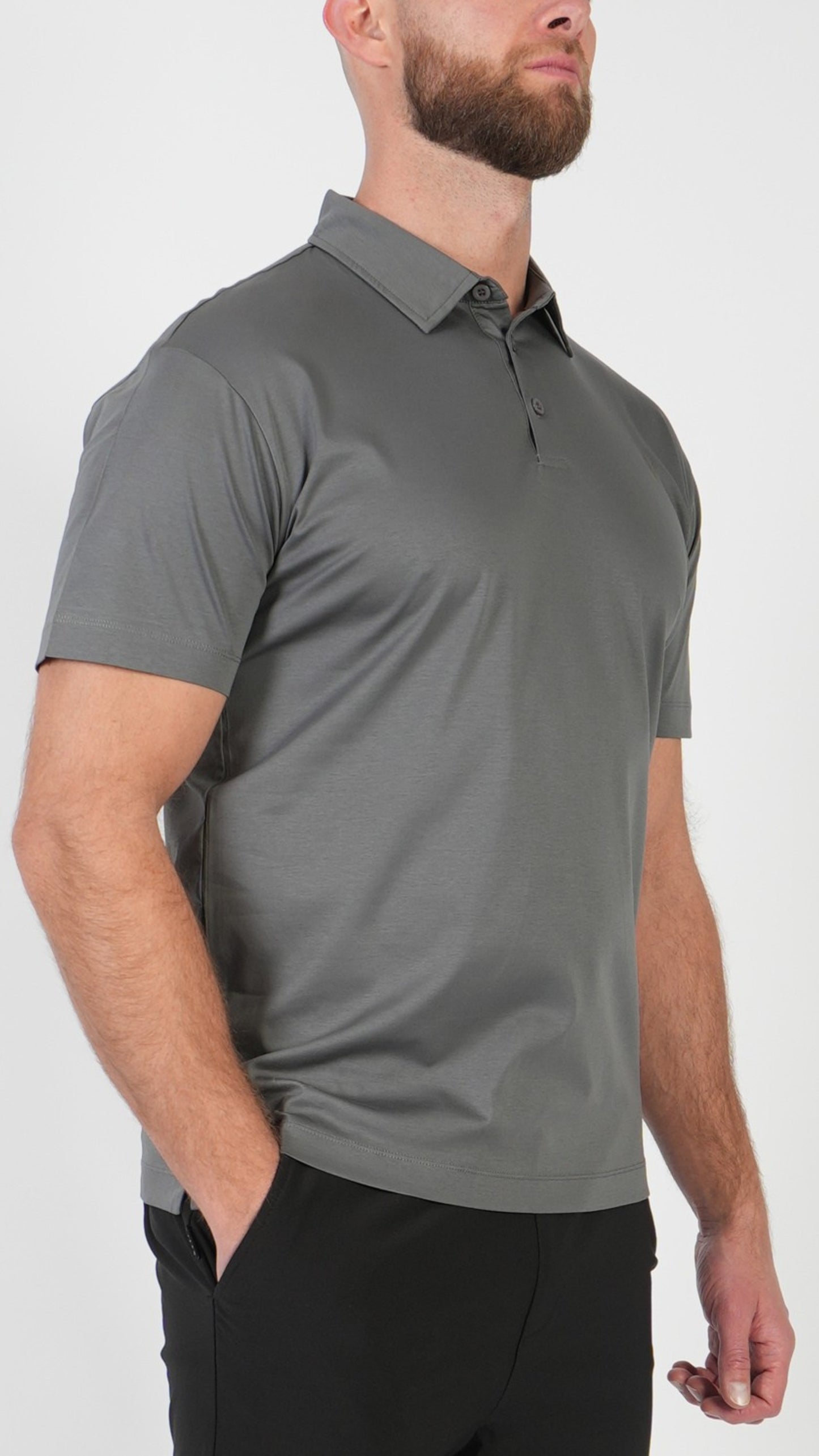 POLO • MANICA CORTA • GRIGIO