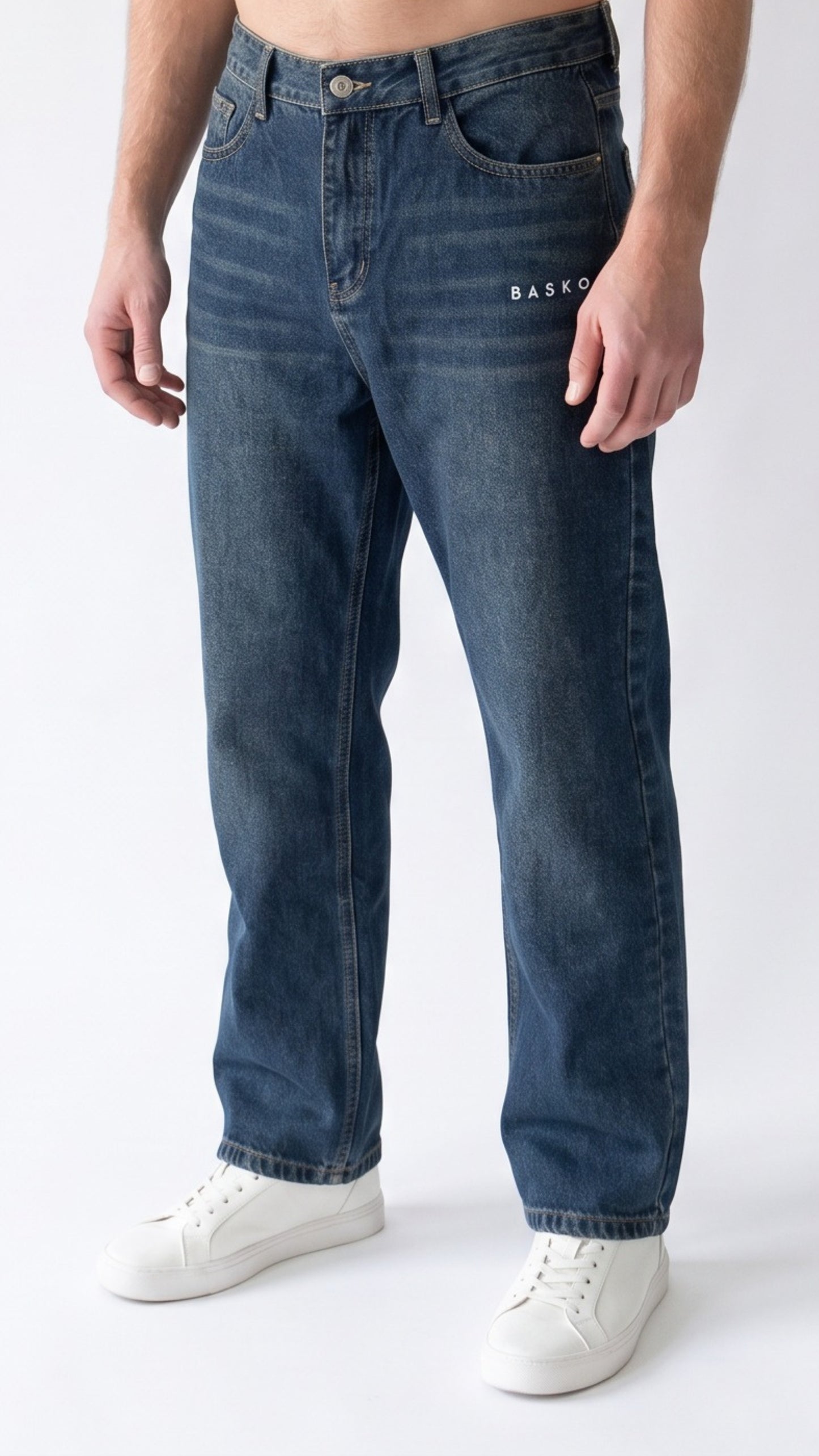 LOGO BASKO • JEANS • BLU
