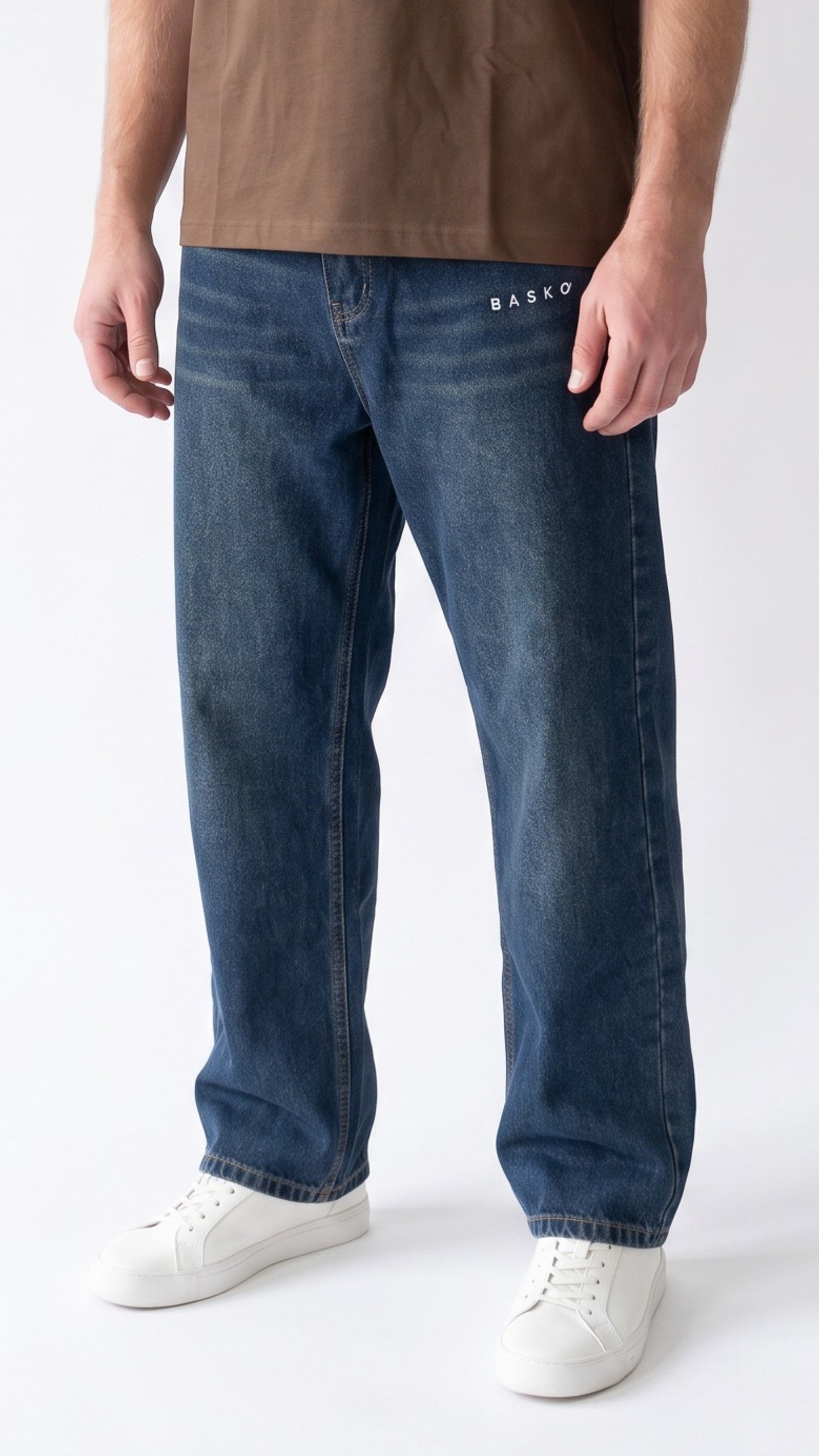 LOGO BASKO • JEANS • BLU