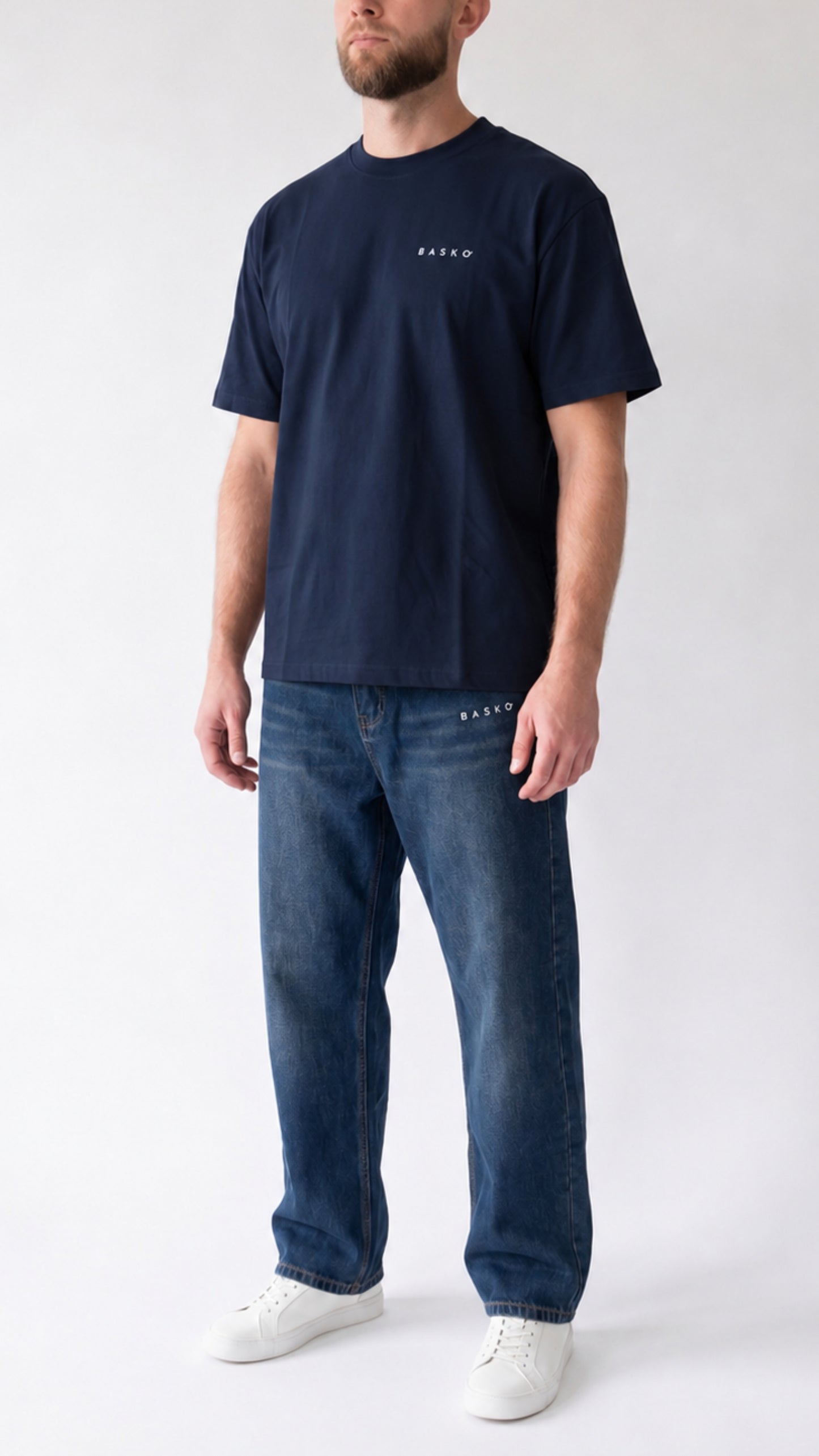 LOGO BASKO • JEANS • BLU