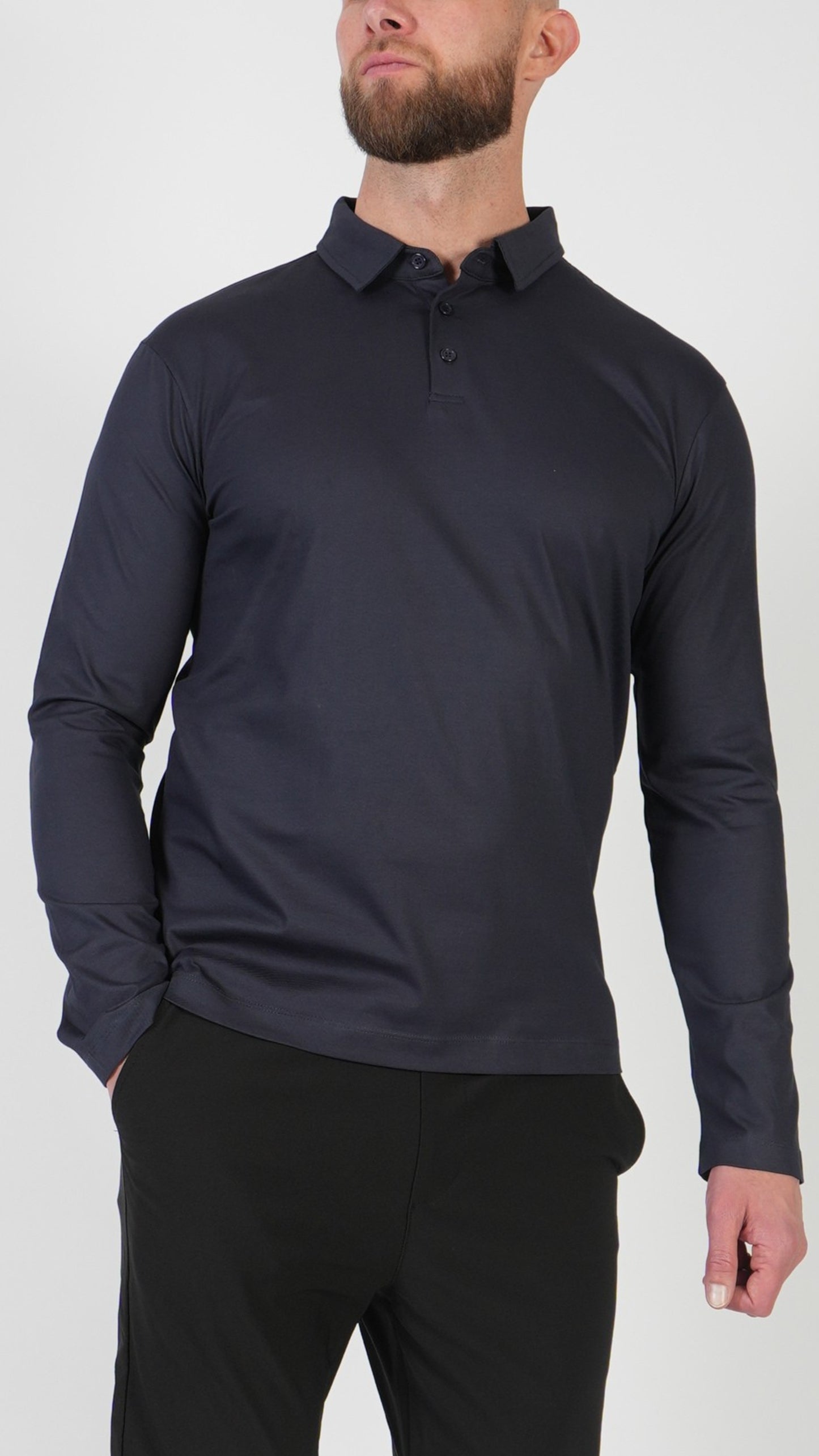 POLO • MANICA LUNGA • BLU