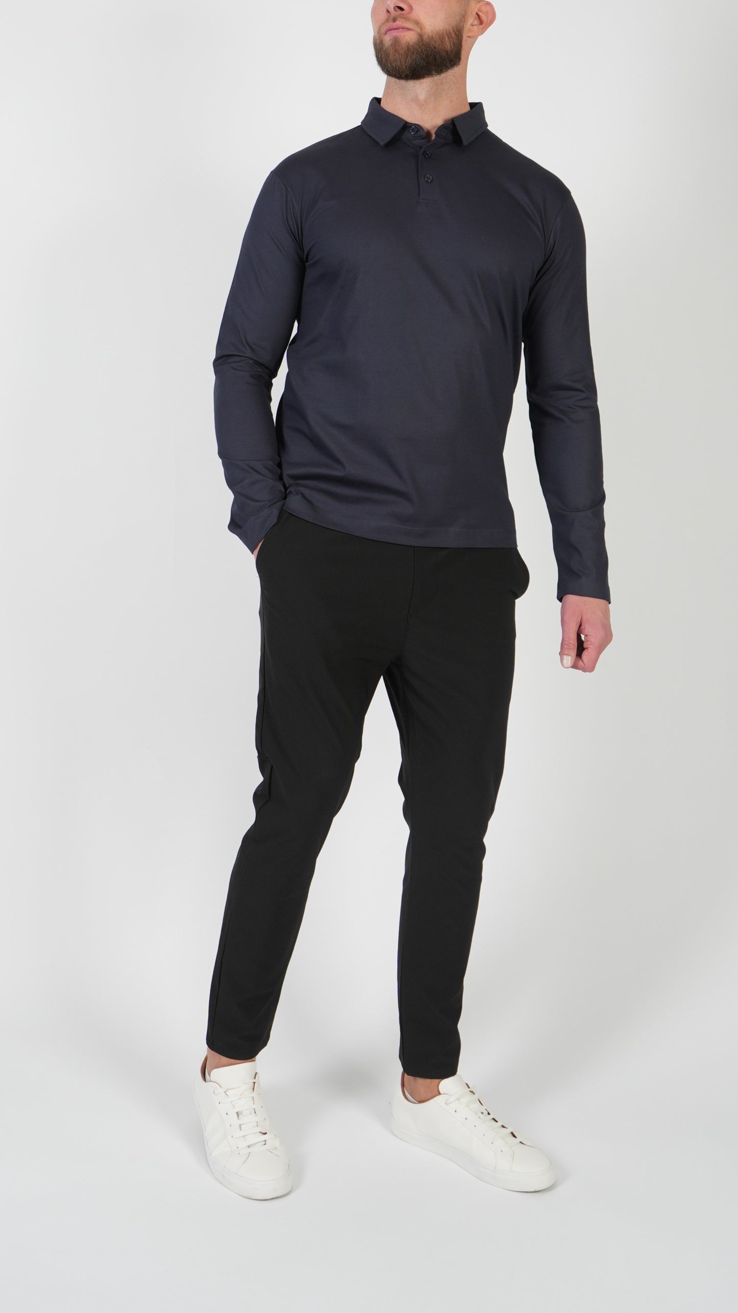 POLO • MANICA LUNGA • BLU