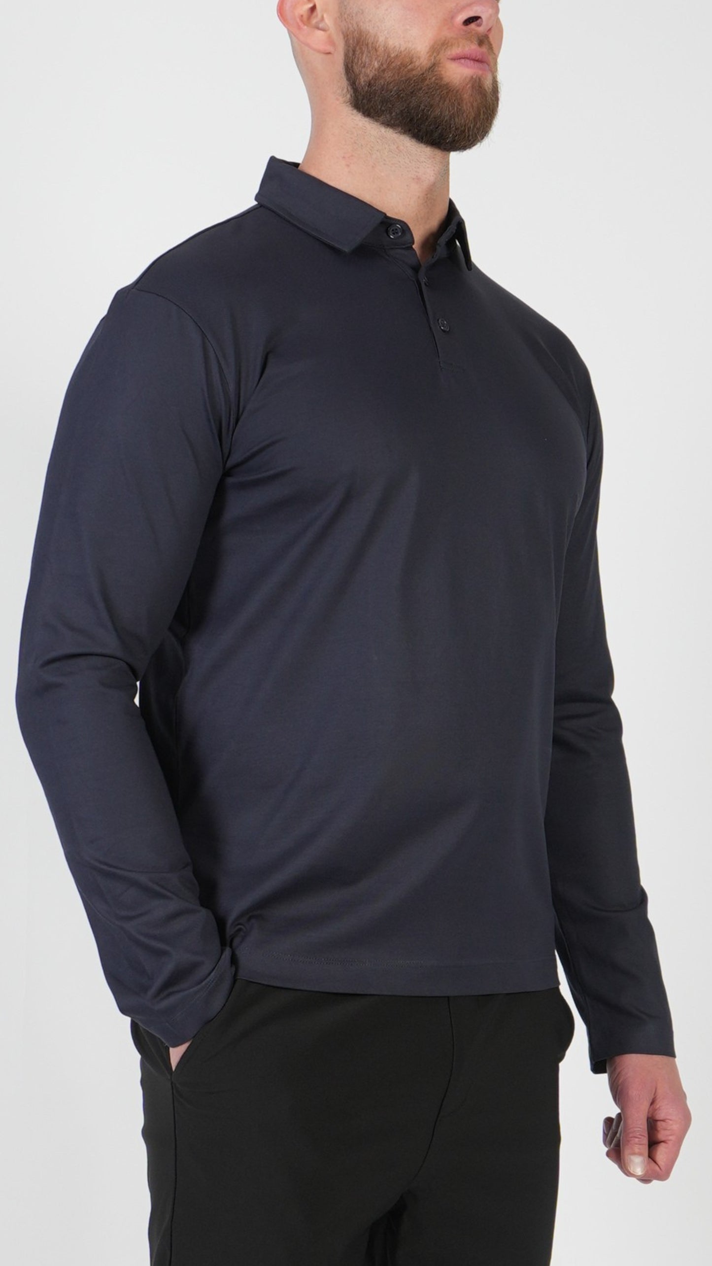 POLO • MANICA LUNGA • BLU