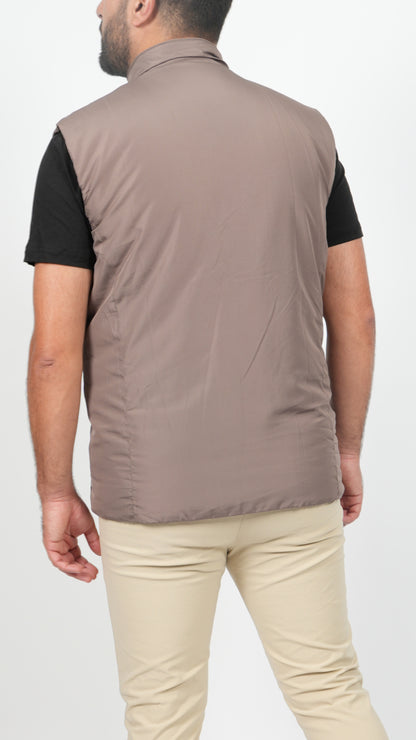 BODYWARMER • SLIM FIT • TAUPE