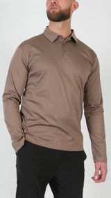 POLO • LONGSLEEVE • TAUPE