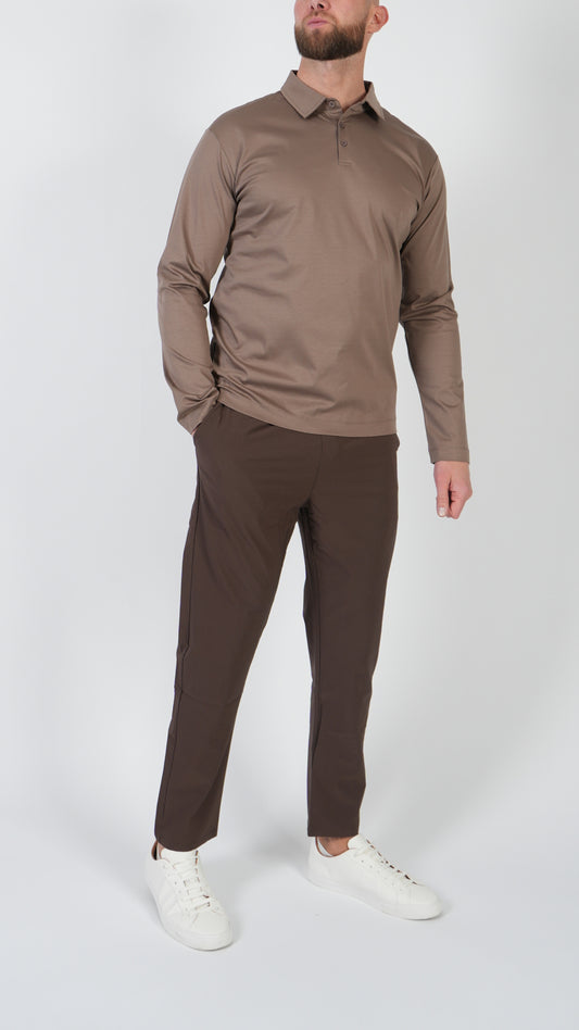 POLO • LONGSLEEVE • TAUPE