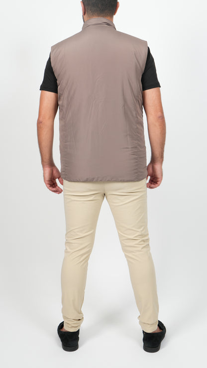 BODYWARMER • SLIM FIT • TAUPE