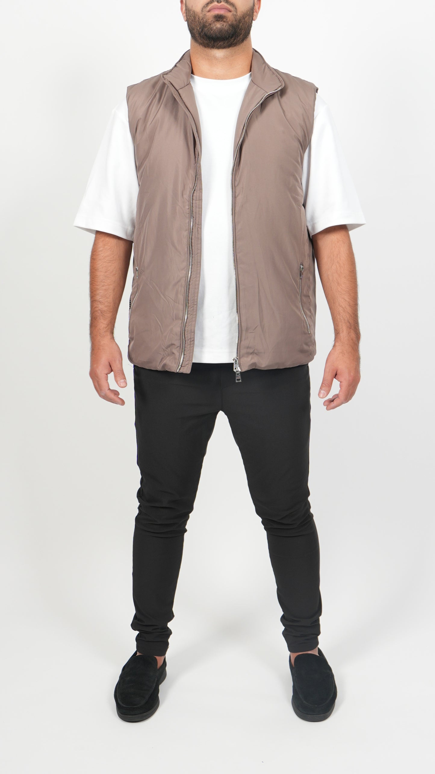 BODYWARMER • SLIM FIT • TAUPE