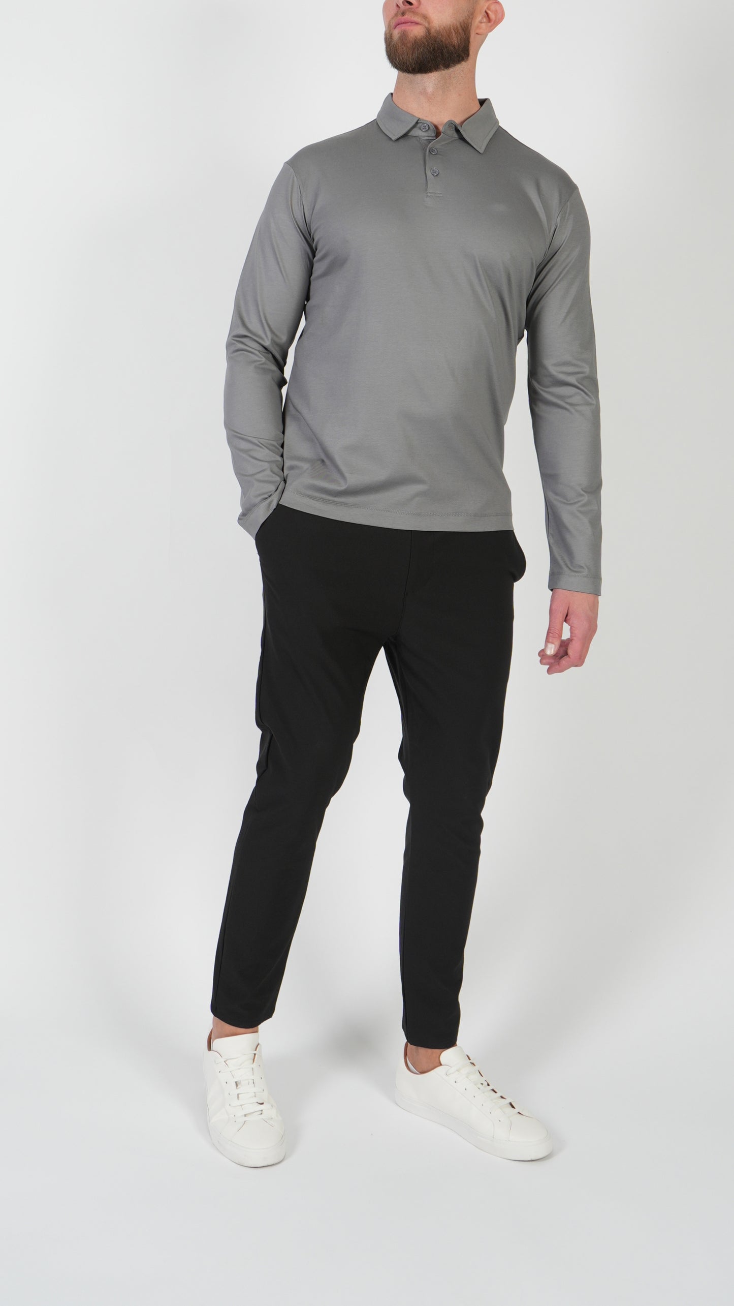 POLO • LANGARM • GRIGIO