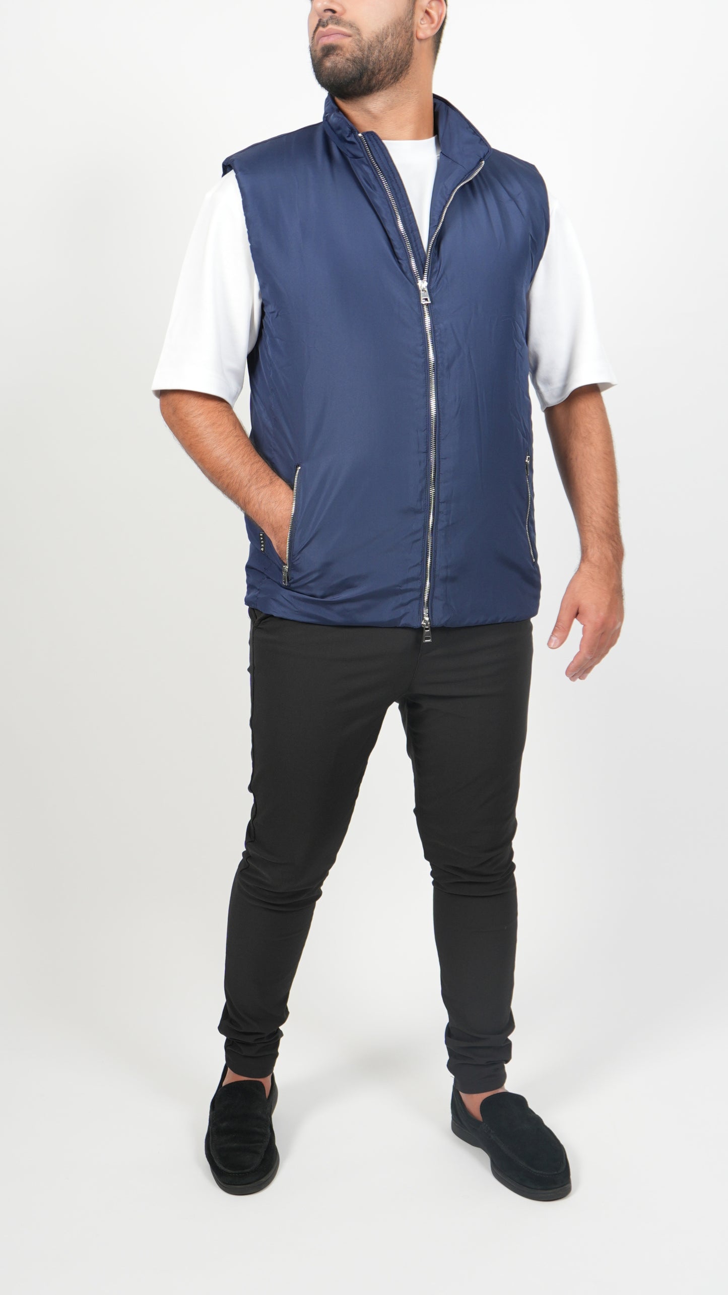 BODYWARMER • SLIM FIT • BLAUW