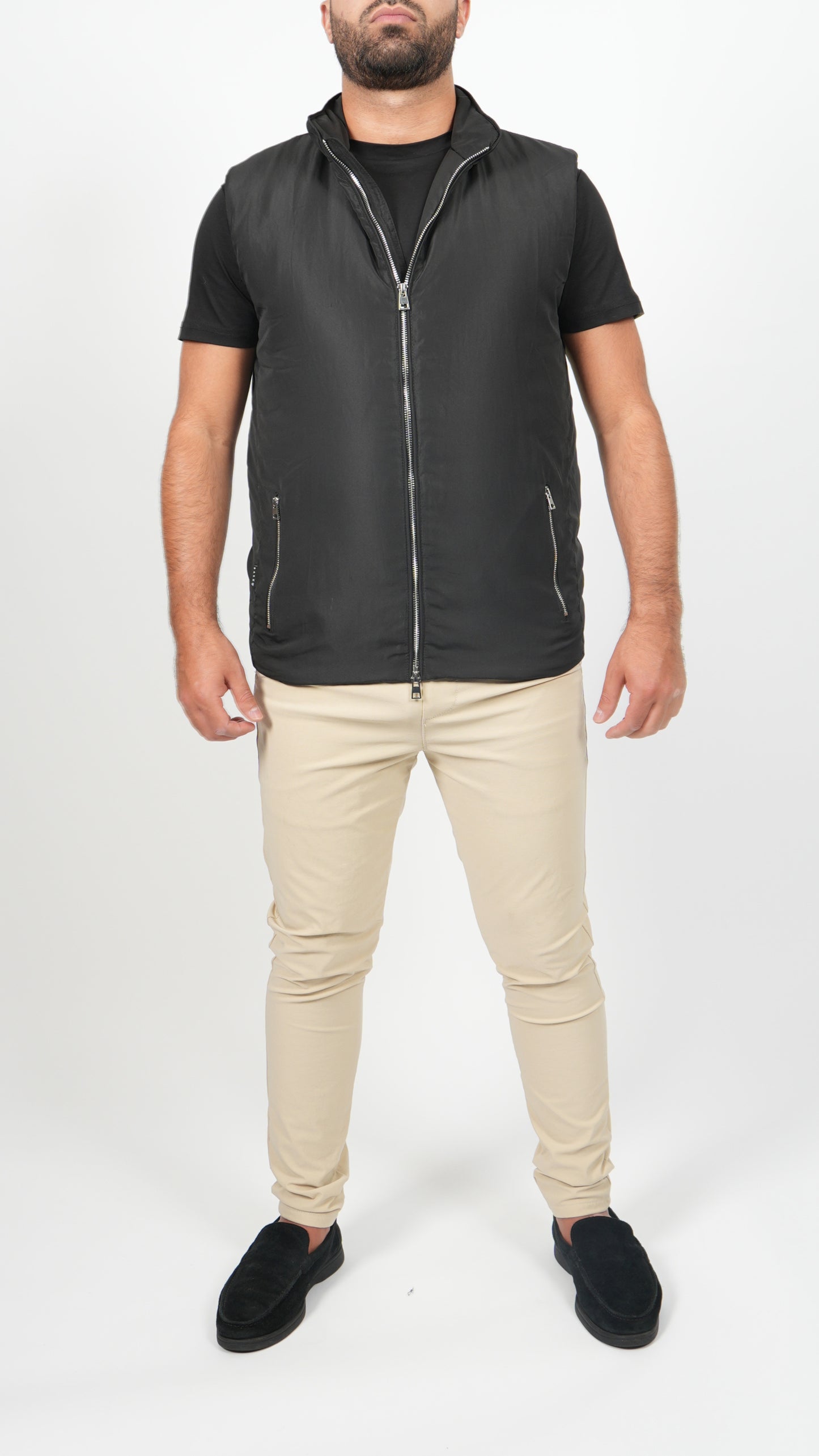 BODYWARMER • SLIM FIT • ZWART
