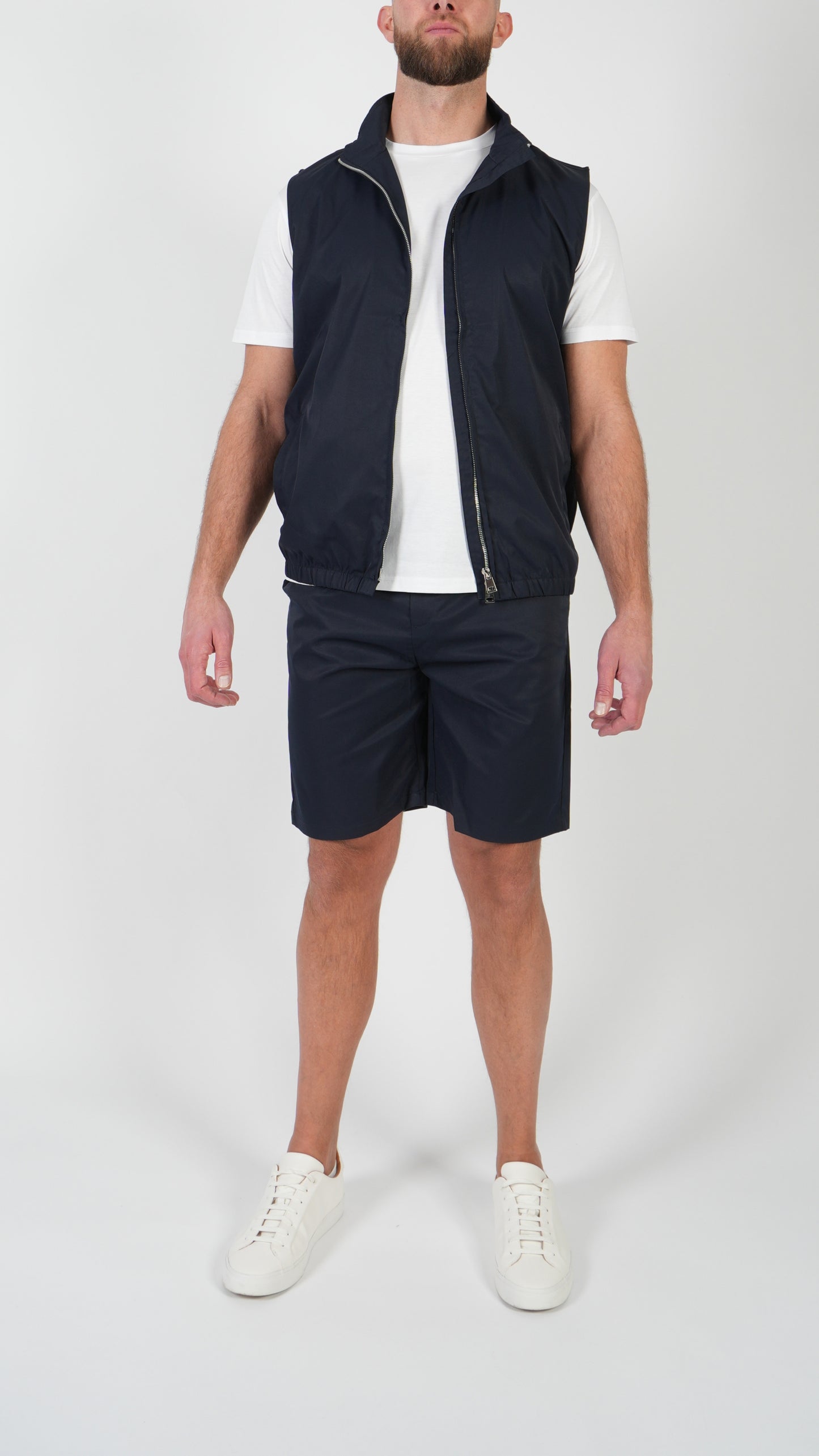 ENSEMBLE D'ÉTÉ • GILET + SHORT • BLEU