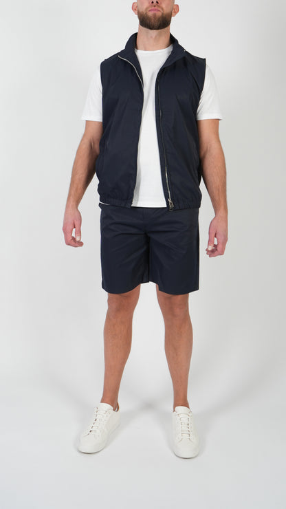 ENSEMBLE D'ÉTÉ • GILET + SHORT • BLEU