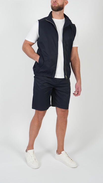 ENSEMBLE D'ÉTÉ • GILET + SHORT • BLEU