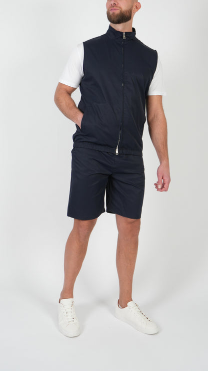 ENSEMBLE D'ÉTÉ • GILET + SHORT • BLEU