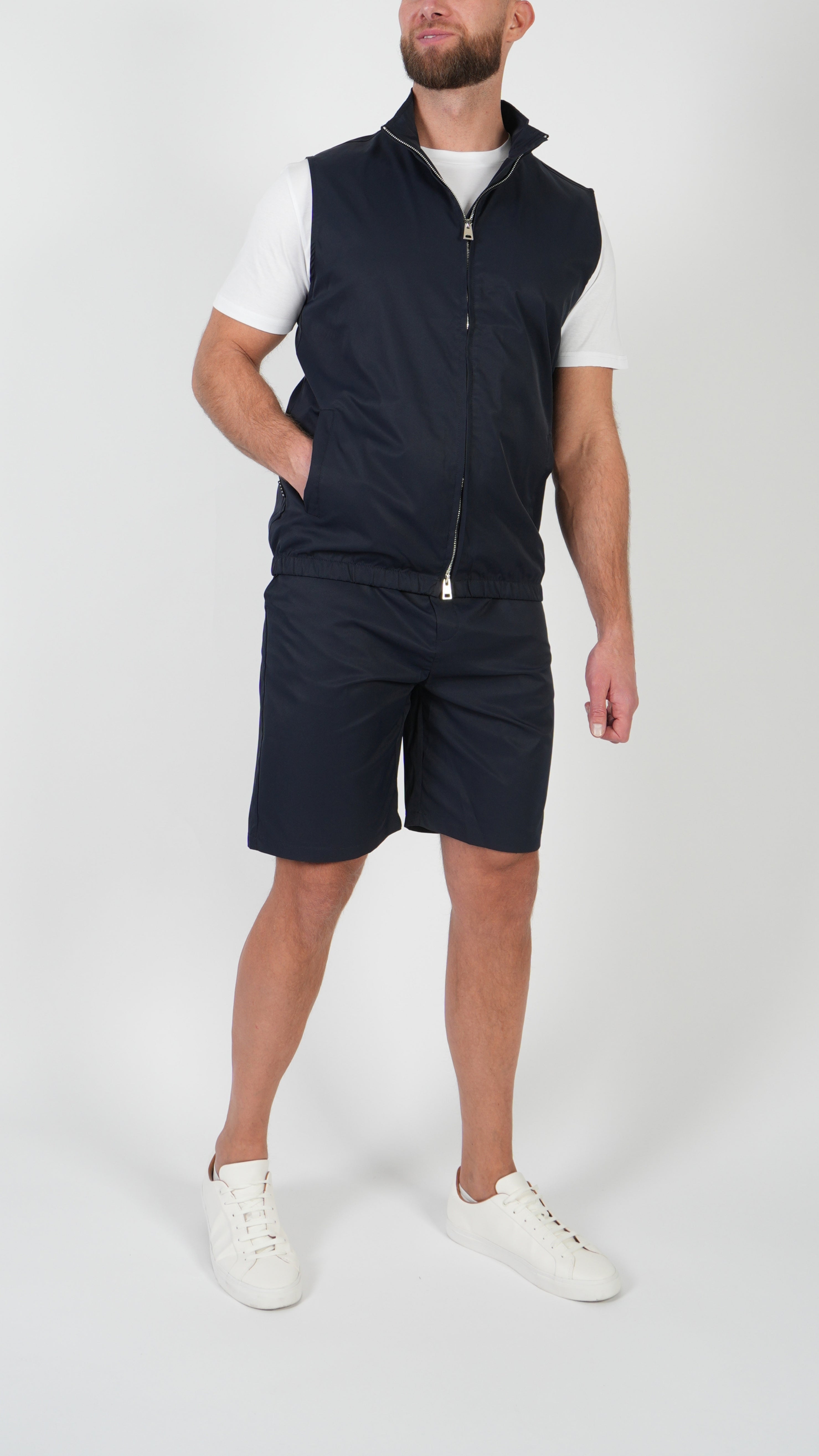 SUMMERSET • GILET + SHORTS • BLUE