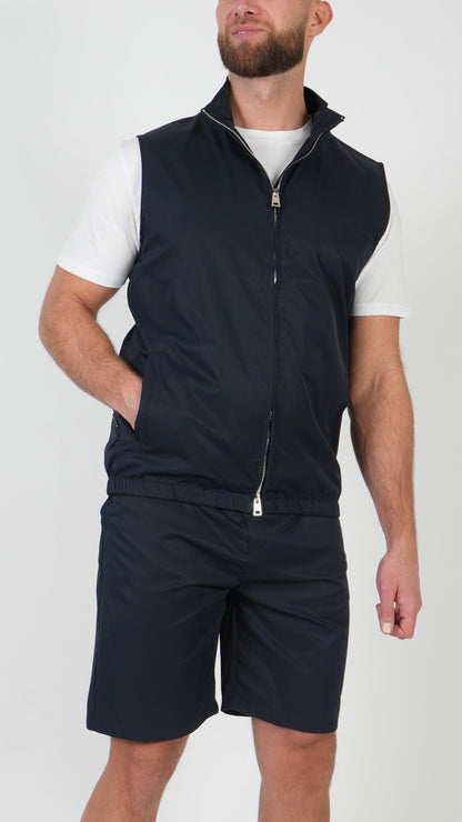 ENSEMBLE D'ÉTÉ • GILET + SHORT • BLEU