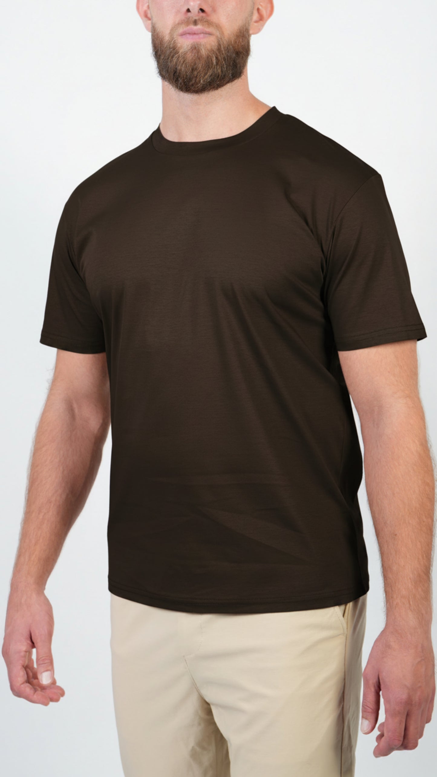T-SHIRT  • SLIM FIT • DARK BROWN