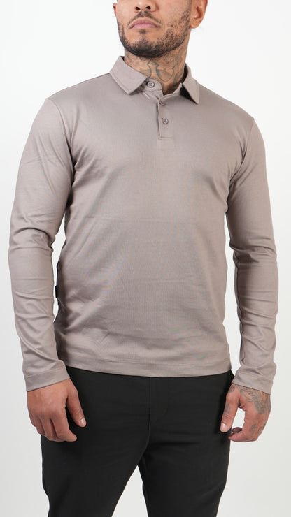 POLO • LONGSLEEVE • TAUPE