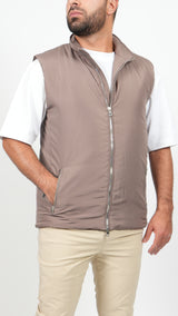 CHALECO • SLIM FIT • TAUPE